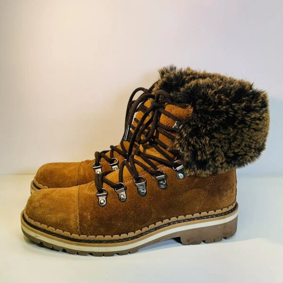Sam Edelman Boots Women's 6M Bowen Brown Suede Leather Fall Winter Shoes - Picture 2 of 7